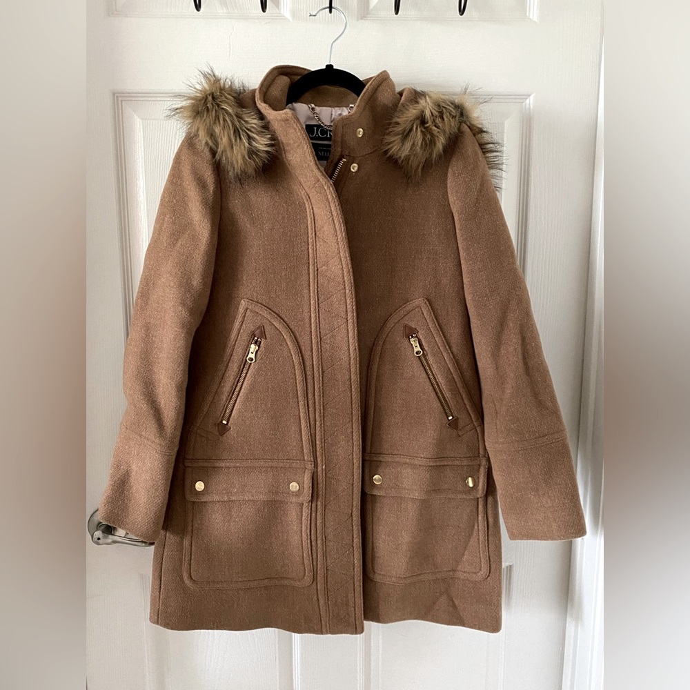 J Crew New chateau parka in Italian stadium-cloth — HEATHER ACORN Size 2